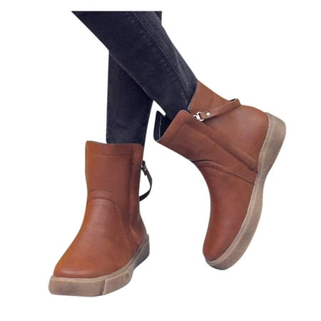 Cathalem Round Toe Boots Fashion Platform Boots Shoes Zipper Retro Women Shoes women s boots Wide Boots for Women Brown 8
Cathalem Round Toe Boots Fashion Platform Boots Shoes Zipper Retro Women Shoes women s boots Wide Boots for Women Brown 8