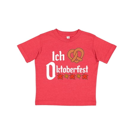 Inktastic Ich Liebe - I Love Oktoberfest Pretzel Heart Gift Toddler Boy or Toddler Girl T-Shirt