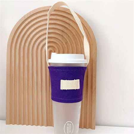 Canvas Reusable Bubble Boba Milk Tea Coffee Drinks Cup Bag Holder Portable