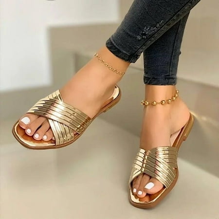 BRISEZZS Women s Slide Sandals- Casual Open Toe Roman Beach New Style Summer Flat Slide Sandals #867 Gold-42
BRISEZZS Women s Slide Sandals- Casual Open Toe Roman Beach New Style Summer Flat Slide Sandals #867 Gold-42