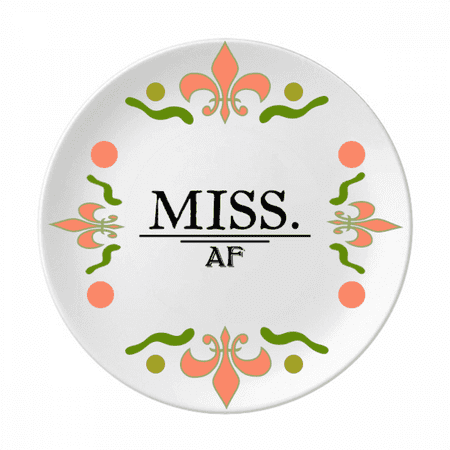 Miss Status Mood Art Deco Fashion Flower Ceramics Plate Tableware Dinner Dish