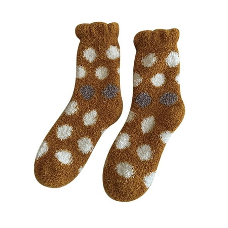 XINSHIDE Socks Womens Winter Dots Print Socks Autumn And Winter Mid Tube Socks Coral Fleece Thickened Warm Stockings
XINSHIDE Socks Womens Winter Dots Print Socks Autumn And Winter Mid Tube Socks Coral Fleece Thickened Warm Stockings