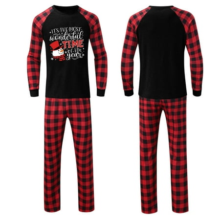 Herrnalise Parent-child Attire Christmas Suits Patchwork Plaid Printed Homewear Round Neck Long Sleeve Pajamas Two-piece Dad Sets Family Christmas Pajamas
Herrnalise Parent-child Attire Christmas Suits Patchwork Plaid Printed Homewear Round Neck Long Sleeve Pajamas Two-piece Dad Sets Family Christmas Pajamas