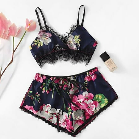Mrat Pajama Sets Satin Sleepwear Lounge Set 2PCS Ladies Lingerie Pajamas Shorts Set Lace Nightwear Printed Underwear Cute Short Sleeve Sleepwear
Mrat Pajama Sets Satin Sleepwear Lounge Set 2PCS Ladies Lingerie Pajamas Shorts Set Lace Nightwear Printed Underwear Cute Short Sleeve Sleepwear