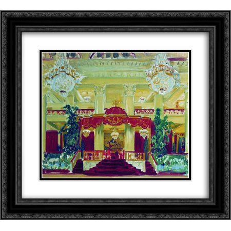 Boris Kustodiev 2x Matted 24x20 Black Ornate Framed Art Print 'Nobility Assembly Hall in St. Petersburg'