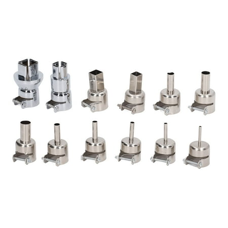 2024 12Pcs Hot Air Gun Nozzle with Locking Screw Heat Gun Nozzle for 850 Hot Air Welding Station
2024 12Pcs Hot Air Gun Nozzle with Locking Screw Heat Gun Nozzle for 850 Hot Air Welding Station