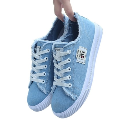 Lacyhop Ladies Flats Lace Up Casual Shoes Comfort Canvas Sneakers Work Fashion Walking Shoe Lightweight Non-Slip Blue 7
Lacyhop Ladies Flats Lace Up Casual Shoes Comfort Canvas Sneakers Work Fashion Walking Shoe Lightweight Non-Slip Blue 7