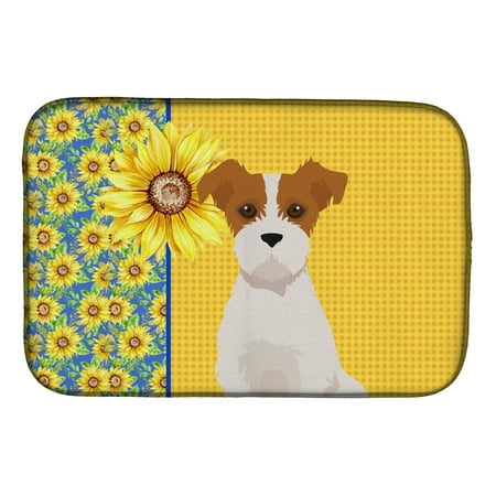 Summer Sunflowers Brown White Wirehair Jack Russell Terrier Dish Drying Mat 14 in x 21 in
Summer Sunflowers Brown White Wirehair Jack Russell Terrier Dish Drying Mat 14 in x 21 in