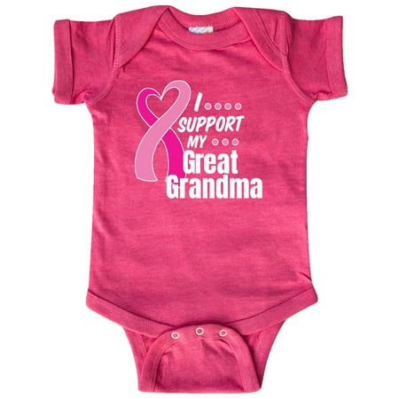 Inktastic Breast Cancer Awareness I Support My Great Grandma Gift Baby Boy or Baby Girl Bodysuit
Inktastic Breast Cancer Awareness I Support My Great Grandma Gift Baby Boy or Baby Girl Bodysuit
