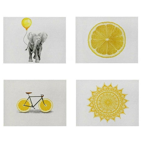 4Pcs Yellow Cotton Linen Nordic Fashion Placemat Small Non-slip Western Placemat Fresh Waterproof Home Kitchen Coasters
4Pcs Yellow Cotton Linen Nordic Fashion Placemat Small Non-slip Western Placemat Fresh Waterproof Home Kitchen Coasters