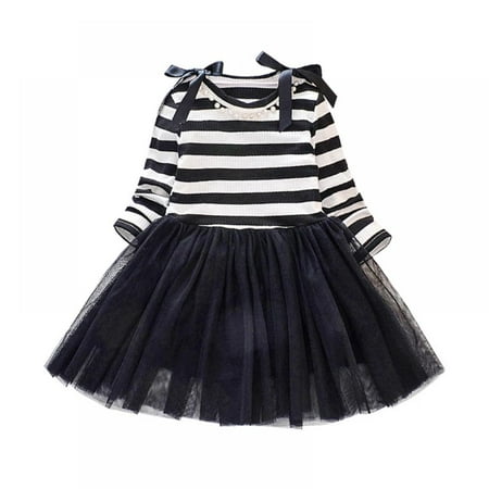GYRATEDREAM Toddler Baby Girls Long Sleeve Striped Tutu Dress Little Girl Tulle Skirts A-line Dress Mesh Dress Clothes
GYRATEDREAM Toddler Baby Girls Long Sleeve Striped Tutu Dress Little Girl Tulle Skirts A-line Dress Mesh Dress Clothes