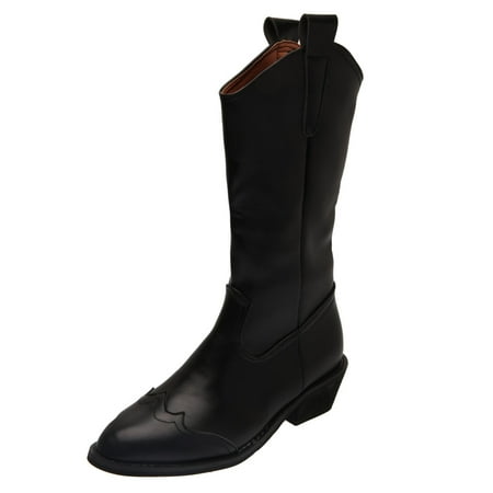 Sehao womens flat dress shoes Wommen Boots Autumn And Winter Fashion Comfortable Pointed Toe Thick Heel Solid Color Mid Boots Retro Western Cowboy Boots Artificial leather
Sehao womens flat dress shoes Wommen Boots Autumn And Winter Fashion Comfortable Pointed Toe Thick Heel Solid Color Mid Boots Retro Western Cowboy Boots Artificial leather