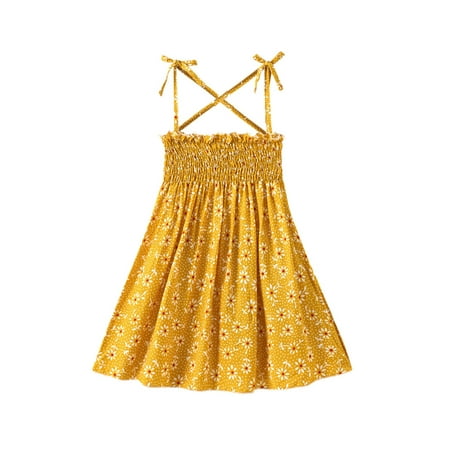 Imcute Toddler Baby Girls Floral Printed Halter Sleeveless Elastic Summer Beach Sundress Sling Dresses Yellow 2-3 Years
Imcute Toddler Baby Girls Floral Printed Halter Sleeveless Elastic Summer Beach Sundress Sling Dresses Yellow 2-3 Years