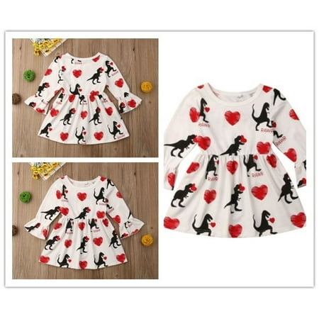 Cute baby girl casual cotton long sleeve round neck dinosaur print dress Party princess dress
Cute baby girl casual cotton long sleeve round neck dinosaur print dress Party princess dress