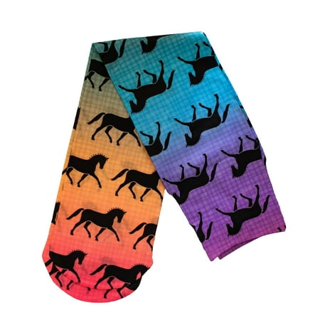Anni Lyn Sportswear Women s Printed Boot Socks- One Size (Sunset Horses)