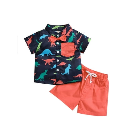 Emmababy Baby Boys 2PCS Pants Suit Short Sleeve Dinosaur Button-Down Folded Collar Bow Blouse Plain Drawstring Short Pants Set
Emmababy Baby Boys 2PCS Pants Suit Short Sleeve Dinosaur Button-Down Folded Collar Bow Blouse Plain Drawstring Short Pants Set