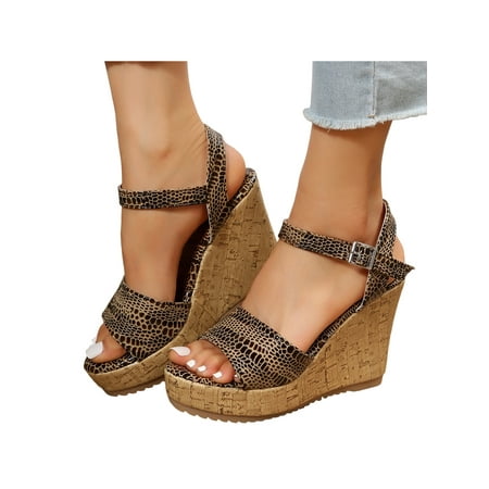 Daeful Ladies Pumps Shoes Beach Platform Sandal Summer Wedge Sandals Lightweight Ankle Strap Women Snake Print Black Snake Pattern 7
Daeful Ladies Pumps Shoes Beach Platform Sandal Summer Wedge Sandals Lightweight Ankle Strap Women Snake Print Black Snake Pattern 7