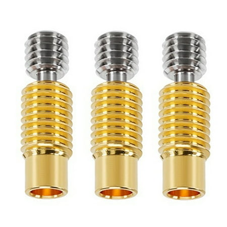 3Pcs High Temperature M6 Threaded Throat (Gold Plated Threaded)