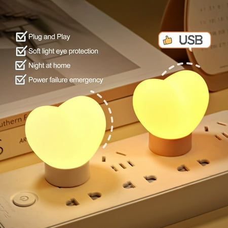 Mairbeon Heart Night Light Exquisite Shape Flicker Free Plug-and-Play Non-Glaring Eye Protection Decorative Plastic Valentine s Day Love He
Mairbeon Heart Night Light Exquisite Shape Flicker Free Plug-and-Play Non-Glaring Eye Protection Decorative Plastic Valentine s Day Love He