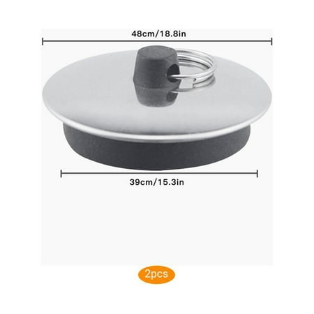 Widealiff 2PCS Kitchen Sink Drain Stopper Bathroom Basin Bathtub Metal Rubber Non-slip Stopper with Ring
Widealiff 2PCS Kitchen Sink Drain Stopper Bathroom Basin Bathtub Metal Rubber Non-slip Stopper with Ring