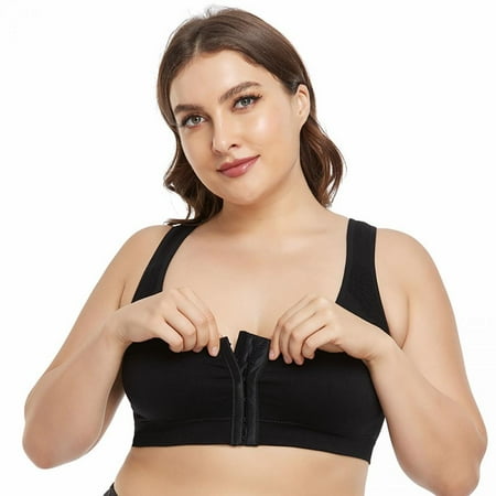 Xmarks Women s Easy On Front Close No Underwire Bra Full Coverage Wirefree Plus-Size Bra Black L
Xmarks Women s Easy On Front Close No Underwire Bra Full Coverage Wirefree Plus-Size Bra Black L