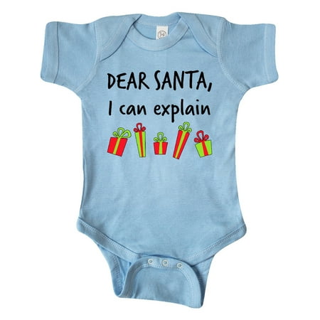 Inktastic Dear Santa I Can Explain... Gift Baby Boy or Baby Girl Bodysuit