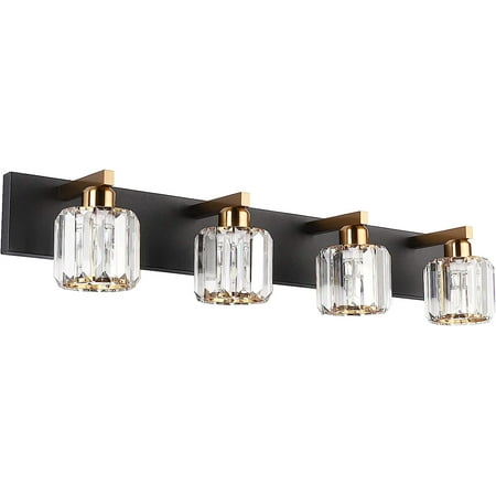 Crystal Bathroom Vanity Black Vanity Light Fixtures Modern Vanity Light for Bathroom 4 Lights(Exclude Bulb)
Crystal Bathroom Vanity Black Vanity Light Fixtures Modern Vanity Light for Bathroom 4 Lights(Exclude Bulb)