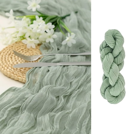 LKMEI 1 Pieces 27.5x160 Inches Cheesecloth Table Runner Gauze for Wedding Decoration
LKMEI 1 Pieces 27.5x160 Inches Cheesecloth Table Runner Gauze for Wedding Decoration