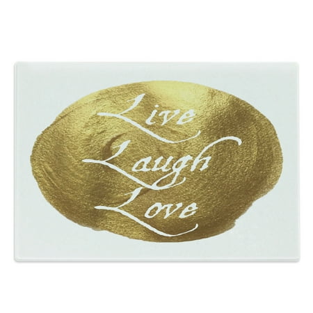 Live Laugh Love Cutting Board Inspirational Words Life Message on a Big Color Spot Modern Design Decorative Tempered Glass Cutting and Serving Board Large Size Pale Coffee Yellow by Ambesonne
Live Laugh Love Cutting Board Inspirational Words Life Message on a Big Color Spot Modern Design Decorative Tempered Glass Cutting and Serving Board Large Size Pale Coffee Yellow by Ambesonne