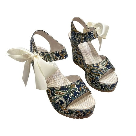 UHUYA Womens Sandals Fashion Platform 10CM Heel Sandals Shoes Thick Bottom Silk Ribbon Sandals Blue 38
UHUYA Womens Sandals Fashion Platform 10CM Heel Sandals Shoes Thick Bottom Silk Ribbon Sandals Blue 38