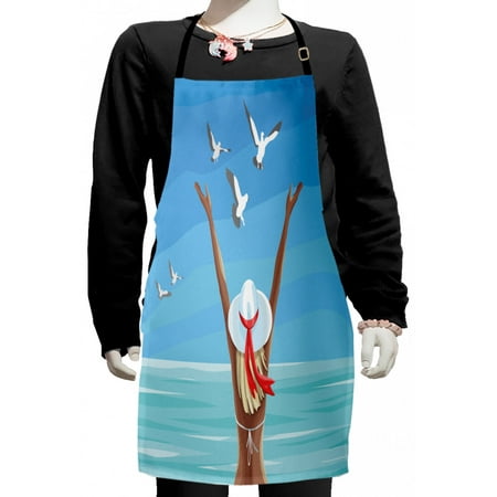 Summer Kids Apron Back View of a Girl in a Swimsuit Enjoying the Sea and the Beach Boys Girls Apron Bib with Adjustable Ties for Cooking Baking Painting Pale Sky Blue Multicolor by Ambesonne
Summer Kids Apron Back View of a Girl in a Swimsuit Enjoying the Sea and the Beach Boys Girls Apron Bib with Adjustable Ties for Cooking Baking Painting Pale Sky Blue Multicolor by Ambesonne