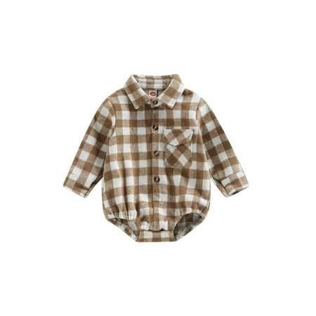Ma&Baby Baby Boy Shirt Rompers Infant Long Sleeve Turn-down Collar Button Closure Plaides Bodysuit
Ma&Baby Baby Boy Shirt Rompers Infant Long Sleeve Turn-down Collar Button Closure Plaides Bodysuit