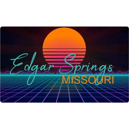 Edgar Springs Missouri 4 X 2.25-Inch Fridge Magnet Retro Neon Design