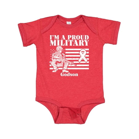 Inktastic Proud Military Godson Red Friday Gift Baby Boy Bodysuit