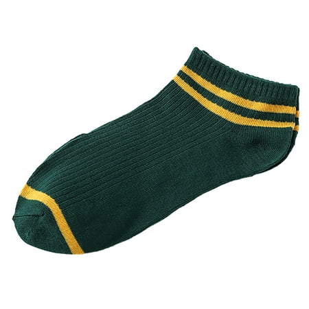 KEVCHE 1Pairs Unisex Stripe Comfortable Cotton Sock Slippers Short Ankle Socks