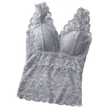 Women s Sexy Long Lace Bralette Knitted Stretch Lace Bralette Women Sexy Bralette 6 Colors XL Gray
Women s Sexy Long Lace Bralette Knitted Stretch Lace Bralette Women Sexy Bralette 6 Colors XL Gray