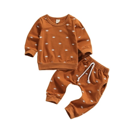 Canrulo Newborn Baby Boys Clothes Infant Cute Sun Print Long Sleeve Pullover Sweater Pants Outfits Pajamas Brown 18-24 Months
Canrulo Newborn Baby Boys Clothes Infant Cute Sun Print Long Sleeve Pullover Sweater Pants Outfits Pajamas Brown 18-24 Months