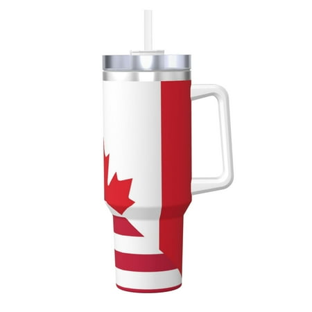 Balery USA Canada Flag Pattern 40oz Stainless Steel Tumbler Double Wall Vacuum Insulated Water Bottle Ice Bully Insulated Tumbler With Handle And 2 in 1 Straw Lid
Balery USA Canada Flag Pattern 40oz Stainless Steel Tumbler Double Wall Vacuum Insulated Water Bottle Ice Bully Insulated Tumbler With Handle And 2 in 1 Straw Lid