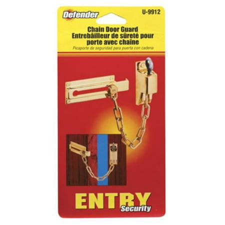 1 PC-Prime Line U9912 Keyed Chain Door Guard Brite Brass
