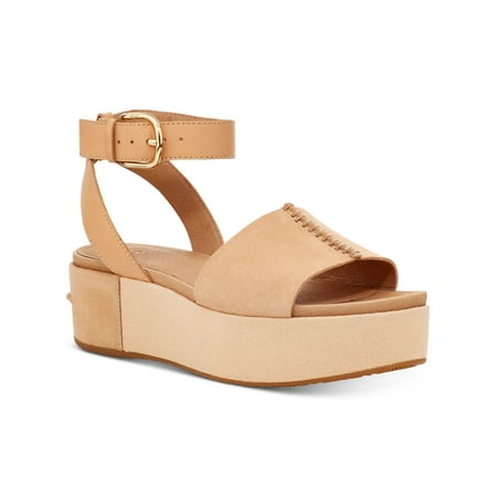 UGG Womens Beige 1-1/2 Platform Ankle Strap Stitch Detailing Ankle Strap Cushioned Marchella Round Toe Wedge Buckle Leather Sandals 8 
UGG Womens Beige 1-1/2 Platform Ankle Strap Stitch Detailing Ankle Strap Cushioned Marchella Round Toe Wedge Buckle Leather Sandals 8