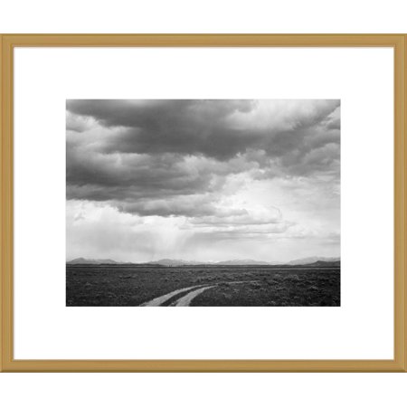 Global Gallery Ansel Adams 'Roadway near Grand Teton National Park, Wyoming, 1941' Framed Wall Art
