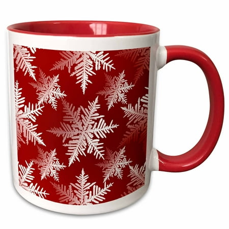3dRose Seasonal White Snowflakes design on red tonal background - Two Tone Red Mug 11-ounce
3dRose Seasonal White Snowflakes design on red tonal background - Two Tone Red Mug 11-ounce