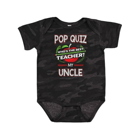 Inktastic Pop Quiz Uncle Best Teacher Gift Baby Boy or Baby Girl Bodysuit