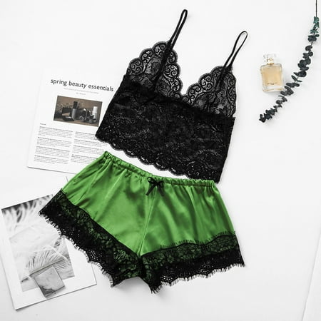 Mrat Pajama Sets Womens Pajama Soft Ladies Satin Lace V-Neck Camisole Bowknot Shorts Set Sleepwear Pajamas Lingerie Button-Down Pajama Silk Sleepwear
Mrat Pajama Sets Womens Pajama Soft Ladies Satin Lace V-Neck Camisole Bowknot Shorts Set Sleepwear Pajamas Lingerie Button-Down Pajama Silk Sleepwear