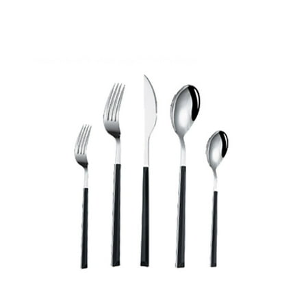 Stainless Steel Flatware Stainless Cutlery Set Reusable Stainless Forks Spoon Tableware Set for Kids Adult Travel Picnic Camping or Daily Use 5Pcs Black
Stainless Steel Flatware Stainless Cutlery Set Reusable Stainless Forks Spoon Tableware Set for Kids Adult Travel Picnic Camping or Daily Use 5Pcs Black