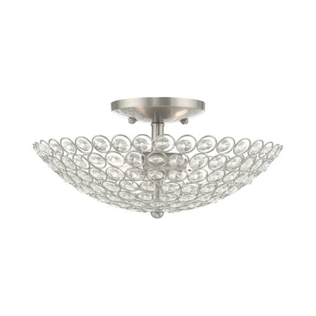 Livex Lighting 40443 Cassandra 2 Light 13 Wide Semi-Flush Bowl Ceiling Fixture - Nickel
Livex Lighting 40443 Cassandra 2 Light 13 Wide Semi-Flush Bowl Ceiling Fixture - Nickel