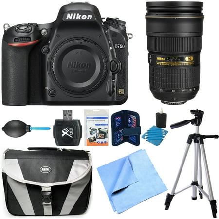 Nikon D750 DSLR 24.3MP HD 1080p FX-Format Camera Body 24-70mm NIKKOR Lens Bundle includes D750 DSLR Camera Body, 24-70mm NIKKOR Lens, Compact Bag, 59-Inch Tripod, Card Wallet, Dust Blower, Card Reade Nikon D750 DSLR 24.3MP HD 1080p FX-Format Camera Body 24-70mm NIKKOR Lens Bundle includes D750 DSLR Camera Body, 24-70mm NIKKOR Lens, Compact Bag, 59-Inch Tripod, Card Wallet, Dust Blower, Card Reade