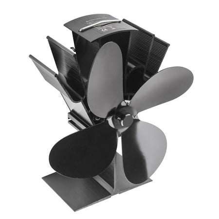 Home Winter Log Heat Powered 4 Efficient Stove Fan Wood Burner Fireplace