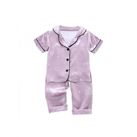 Kids Cotton Pajamas Set Toddler Short Sleeve Button Down Top Pants Nightwear Girls Boys Pjs Sleepwear for 1-6T
Kids Cotton Pajamas Set Toddler Short Sleeve Button Down Top Pants Nightwear Girls Boys Pjs Sleepwear for 1-6T