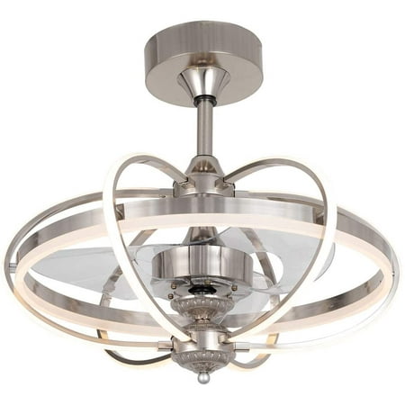 OUKANING 23 inch fan chandelier silver gray chandelier with tri-color dimming remote control
OUKANING 23 inch fan chandelier silver gray chandelier with tri-color dimming remote control
